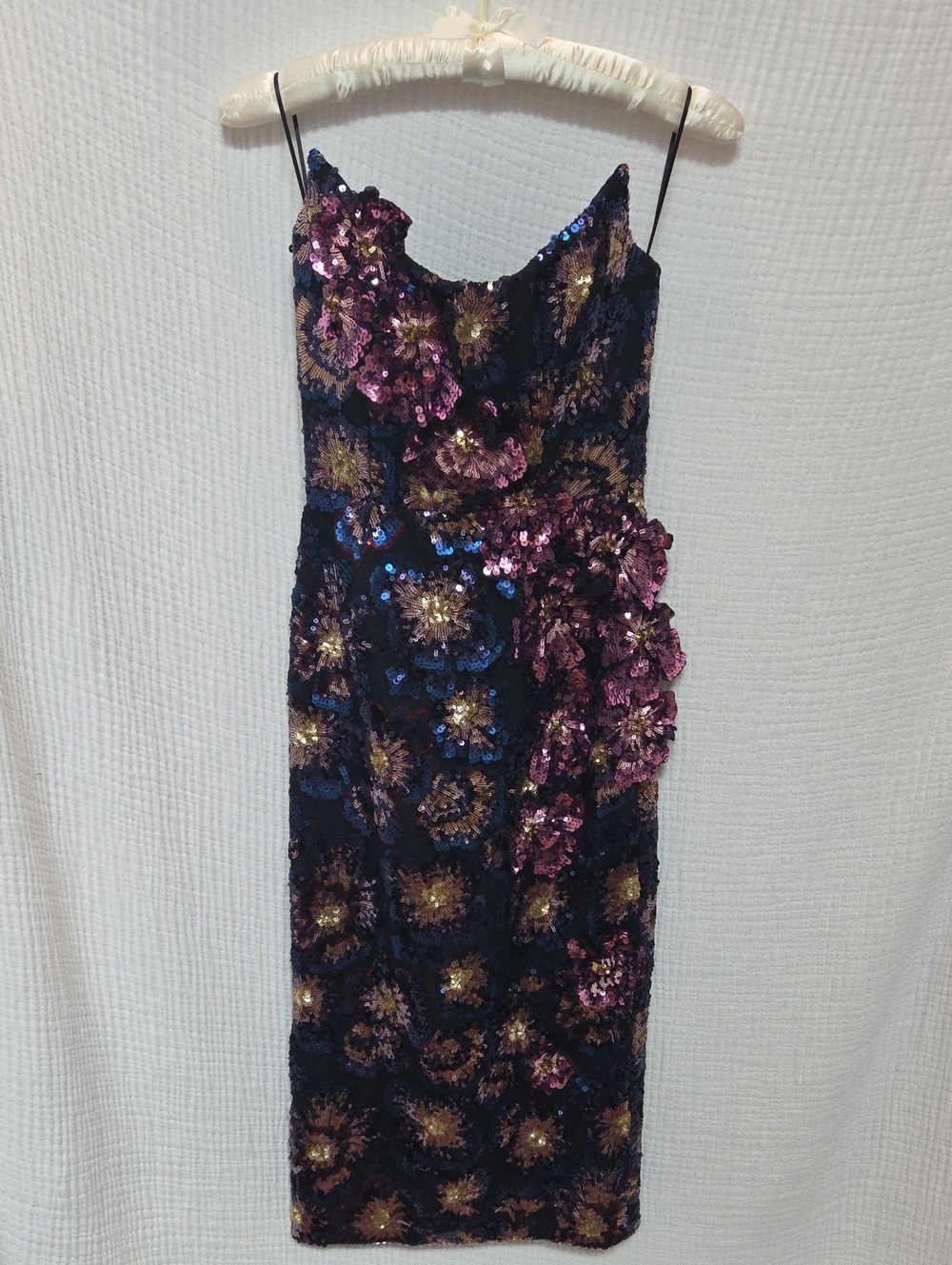 Helsi Rachel Strapless 3D Floral Sequin Midi Dress - XS - Picture 5 of 7